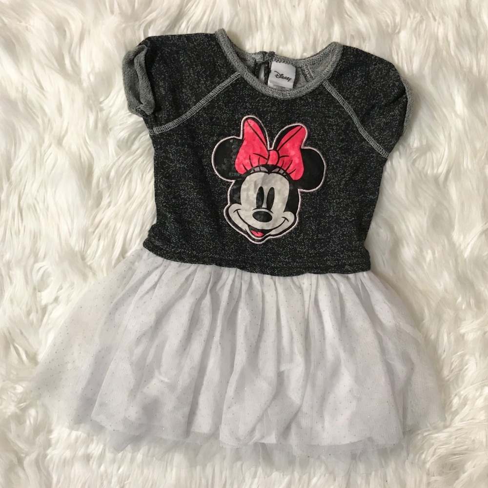 Disney Minnie Mouse Grey Tutu Dress Girls 2T